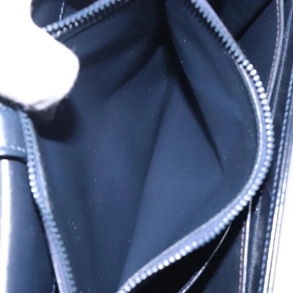 GUCCI Shoulder Bag Leather Navy Gold Auth fm4794 - Picture 11 of 16